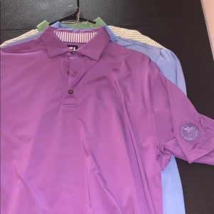 Purple foot joy dry fit golf polo - peninsula club